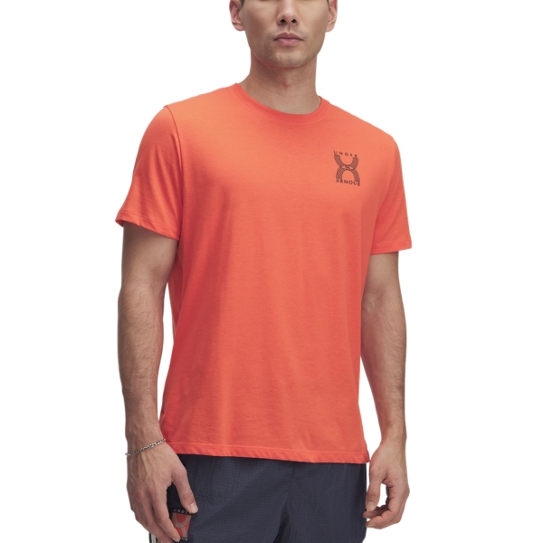 Men's Running T-Shirt Under Armour 96 TShirt  Fire/Downpour Gray 13898230847