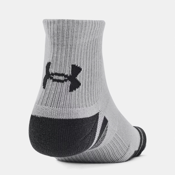 Under Armour Performance Tech Quarter x 3 Socks - Mod Gray/White/Jet Gray