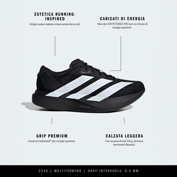adidas ADIZERO Evo SL - Core Black/Cloud White