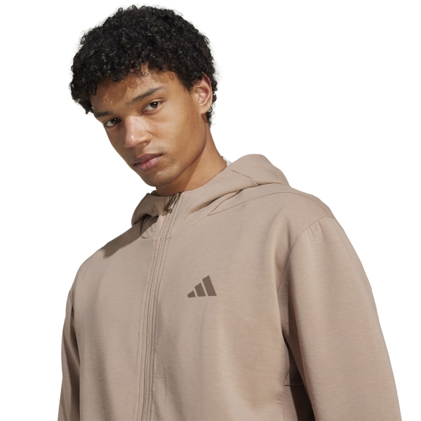 adidas D4T Logo Hoodie - Chalky Brown