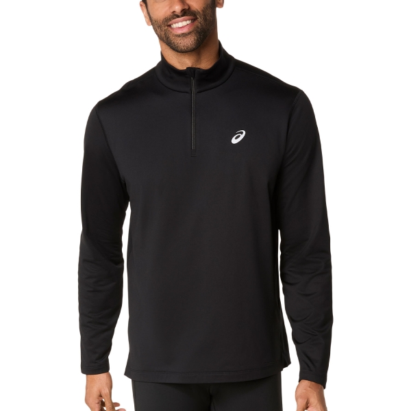 Men's Running Shirt ASICS Core Winter Logo Shirt  Performance Black 2011D369001
