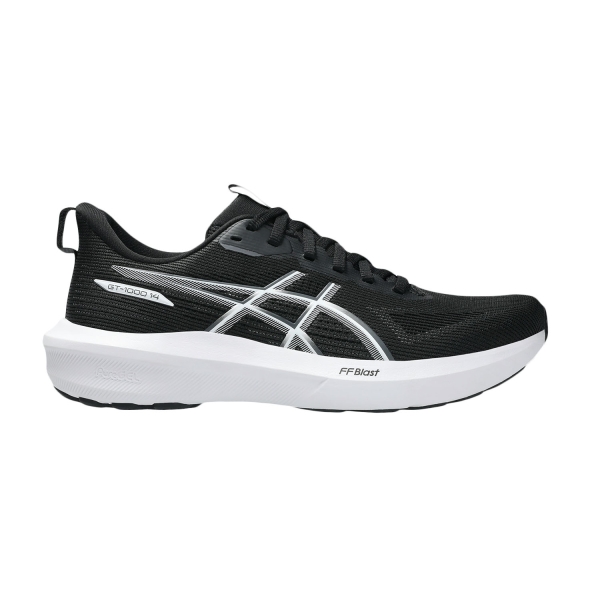 Woman's Structured Running Shoes ASICS GT 1000 14  Black/White 1012B859002