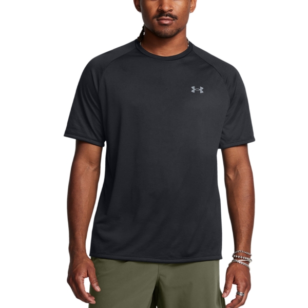 Men's Running T-Shirt Under Armour Tech 2.0 TShirt  Black/Graphite 13264130001
