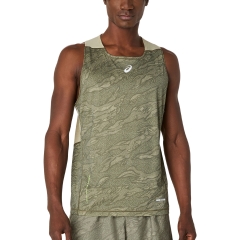 ASICS Fujitrail Tank - Mantle Green/Khaki