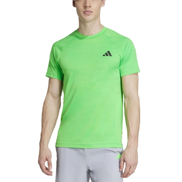 Maglietta Training Uomo adidas Gym+ Logo TShirt  Lime Burst Melange JW7281
