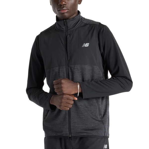 Men's Running Jacket New Balance Heat Grid Vest  Black/Slate Gray MV51200BK