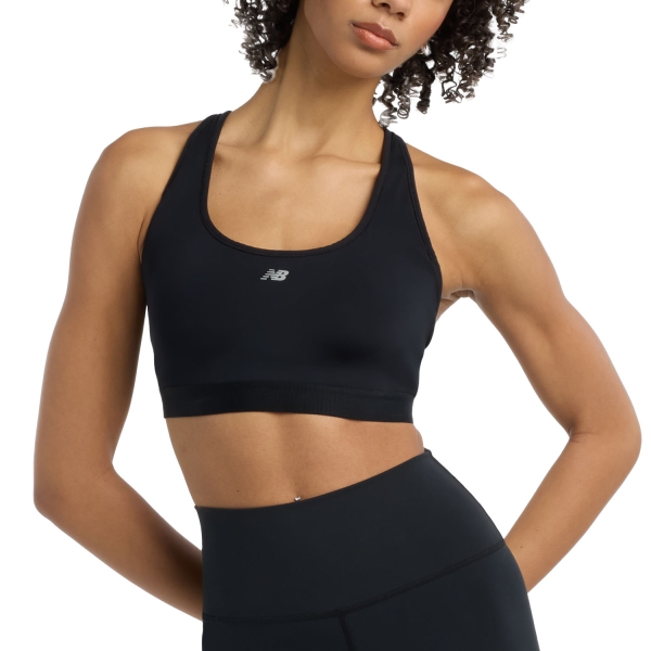 Women's Sports Bra New Balance Essential Run Sports Bra  Black WB51032BK