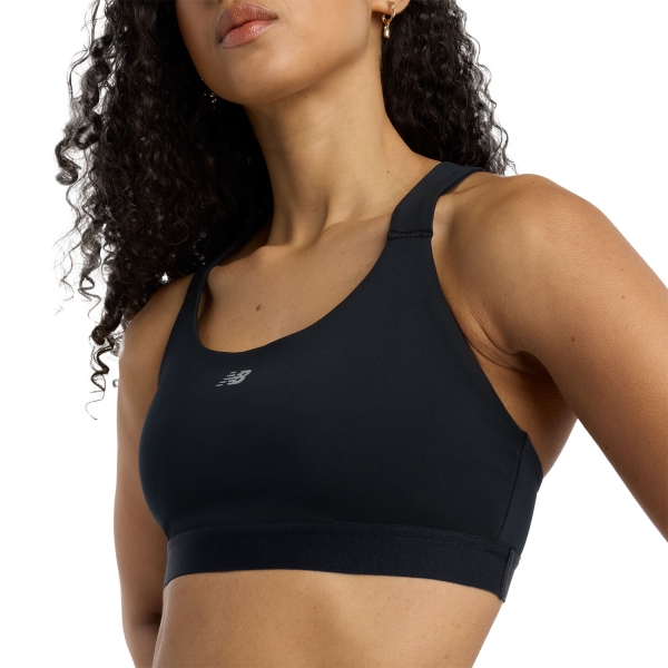 Women's Sports Bra New Balance Essential DRY Sports Bra  Black WB51035BK