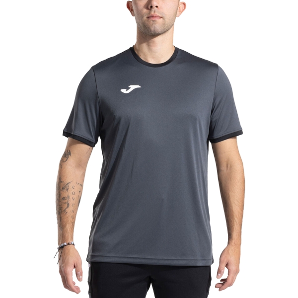 Men's Running T-Shirt Joma Combi Premium TShirt  Dark Gray/Black 104494.151