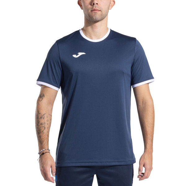 Men's Running T-Shirt Joma Combi Premium TShirt  Dark Navy/White 104494.332