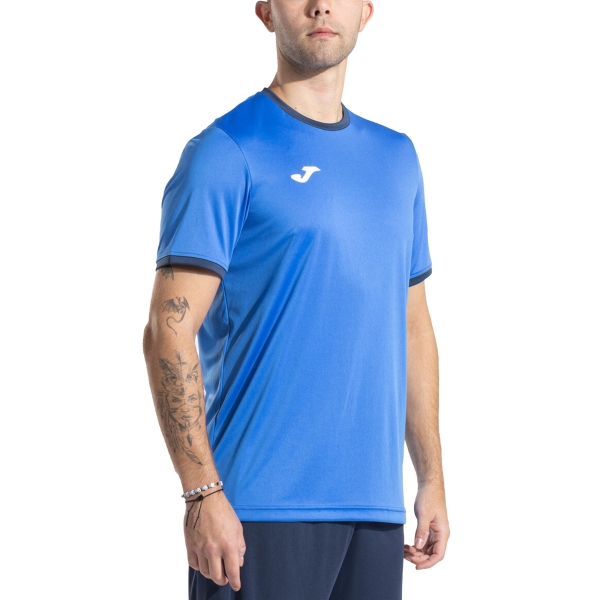 Men's Running T-Shirt Joma Combi Premium TShirt  Royal Blue/Dark Navy 104494.703