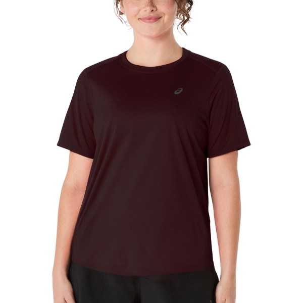 Women's Running T-Shirts ASICS Core Logo TShirt  Dark Currant 2012D170600