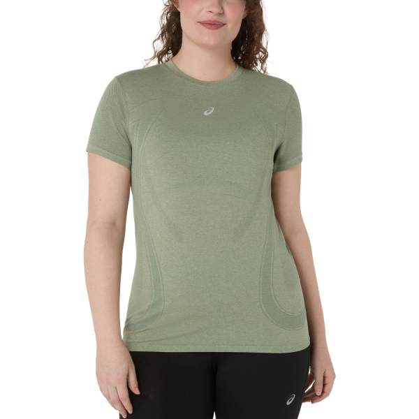 Women's Running T-Shirts ASICS Road Pro TShirt  Monument Blue/Whisper Green 2012D292400