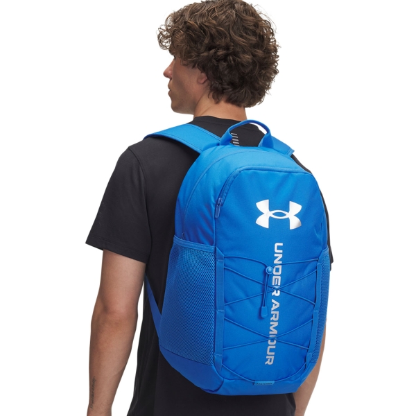 Under Armour Hustle Sport 6.0 Backpack - Blue Atlantis/Black/Metallic Silver