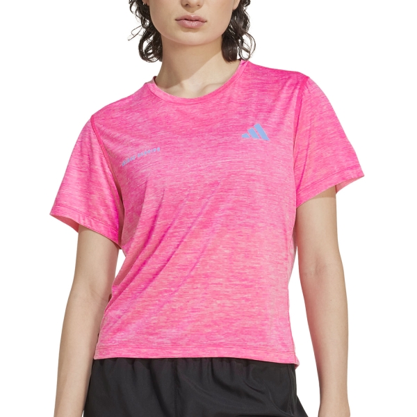 Women's Running T-Shirts adidas OTR TShirt  Lucid Pink Melange JL8723