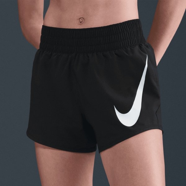 Women's Running Shorts Nike One Swoosh 3in Shorts  Black/White HV2616010