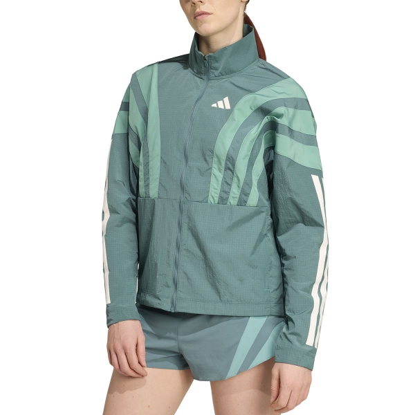 Giacca Running Donna adidas ADIZERO Archive Jacket  Preloved Teal HZ3694