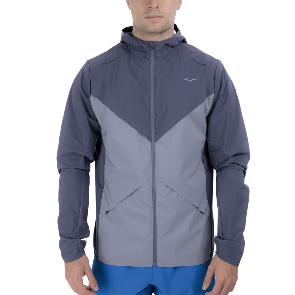 Men's Running Jacket Mizuno Tech Thermal Charge Jacket  Quicksilver J2GEC50206