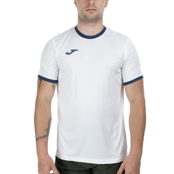 Men's Running T-Shirt Joma Combi Premium TShirt  White/Dark Navy 104494.203