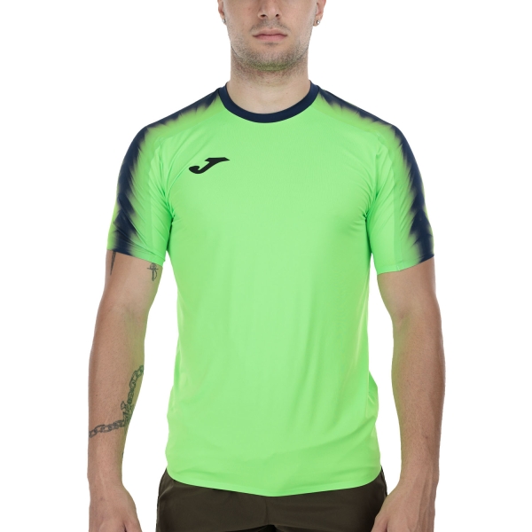 Men's Running T-Shirt Joma Elite XI Graphic TShirt  Fluor Green/Navy Blue 104510.023