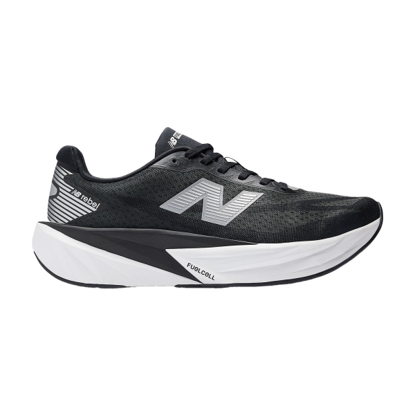 Men's Performance Running Shoes New Balance FuelCell Rebel v5  Black/Silver Metallic/White MFCXLO5