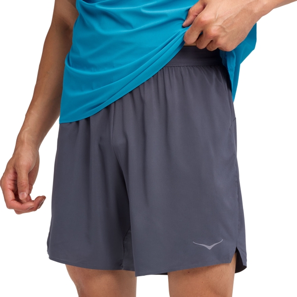 Men's Running Shorts Hoka Glide 2 in 1 7in Shorts  Charcoal Grey 1176972CLGY