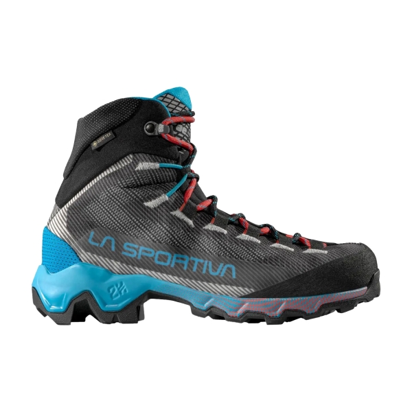 Women's Outdoor Shoes La Sportiva Aequilibrium Hike GTX  Carbon/Malibu Blue ZFHS138G00B02