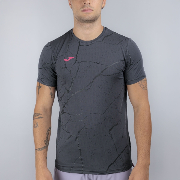 Men's Running T-Shirt Joma RNight Graphic TShirt  Dark Gray/Black 104486.110