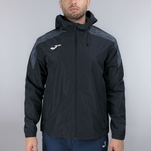 Men's Running Jacket Joma Champions VIII Jacket  Black/Dark Gray 104374.110