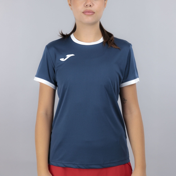 Women's Running T-Shirts Joma Combi Premium TShirt  Navy Blue/White 902655.332