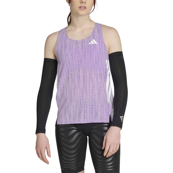 Women's Running Tank adidas ADIZERO Tank  Powder Plum/Magic Lilac JV7157