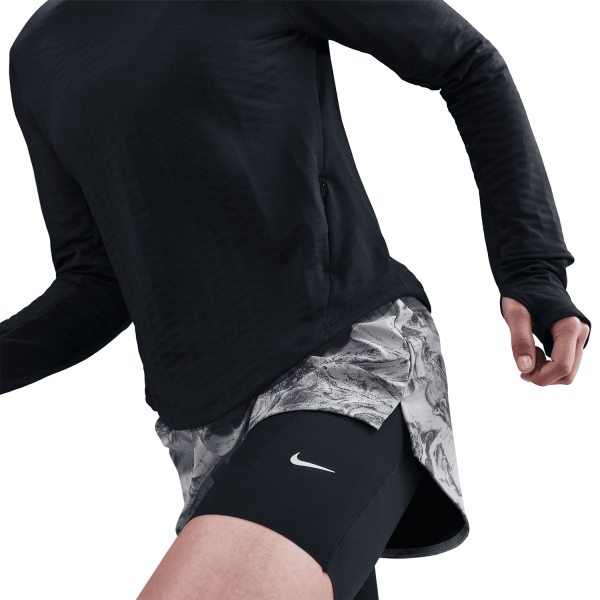 Nike Swift Logo 2 in 1 2in Shorts - Thunder Grey/Dark Smoke Grey/Black