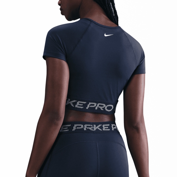 Nike Pro Dri-FIT T-Shirt - Midnight Navy/Football Grey/White