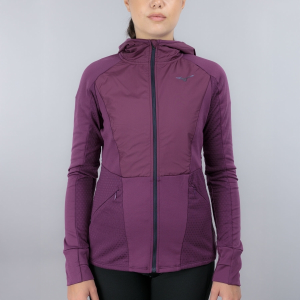 Women's Running Jacket Mizuno Active Warmalite Hybrid Jacket  Dark Purple J2GCC70168