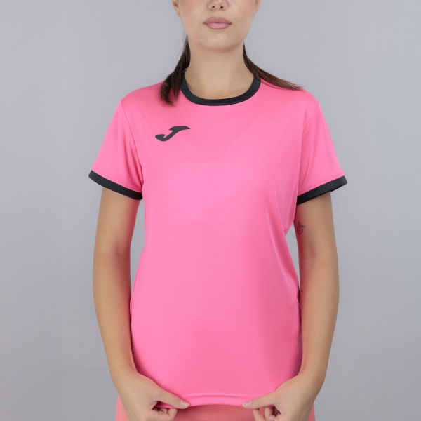 Women's Running T-Shirts Joma Combi Premium TShirt  Fluor Pink/Black 902655.031