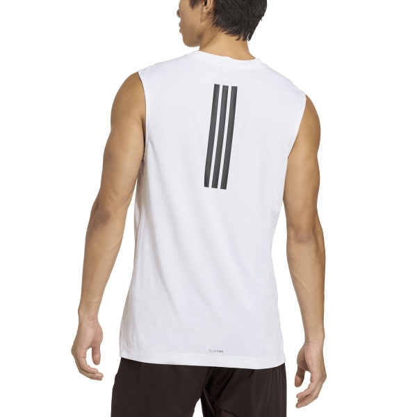 adidas D4T Power 3 Stripes Tank - White