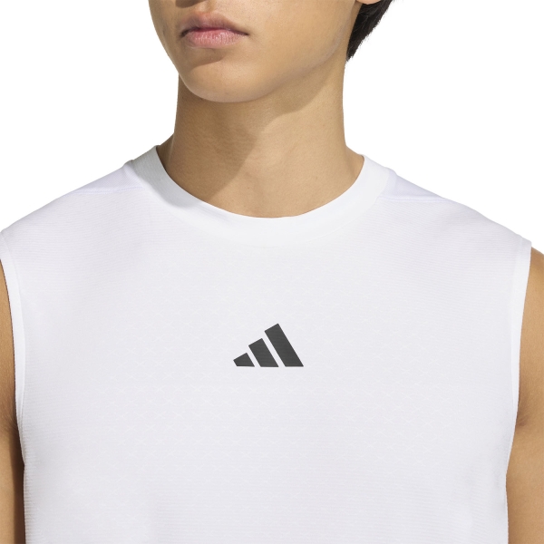 adidas D4T Power 3 Stripes Tank - White