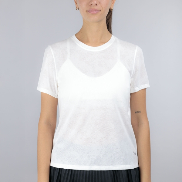 Maglietta Running Donna Under Armour Launch Logo TShirt  White 60050960100