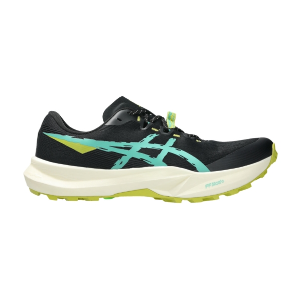 Scarpe Trail Running Uomo ASICS Fuji Lite 6  Black/Aurora Green 1011C086001