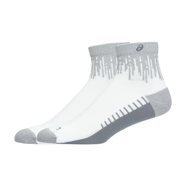 ASICS Performance Run Quarter Pro Socks - Brillant White/Silver Reflective