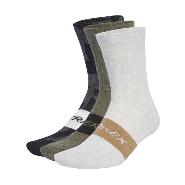  adidas Terrex Multi x 3 Socks  Black/Olive Strata/White JX1094