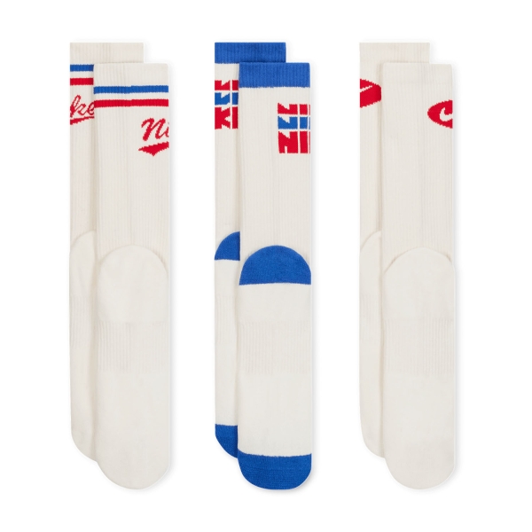 Nike Everyday Plus Dri-FIT x 3 Calcetines - Multi Color/Blue/Red