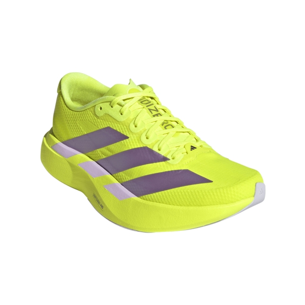 adidas ADIZERO Evo SL WOVEN - Solar Yellow/Aurora Plum/Powder Plum