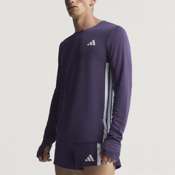 Men's Running Shirt adidas ADIZERO Shirt  Aurora Plum JV7179
