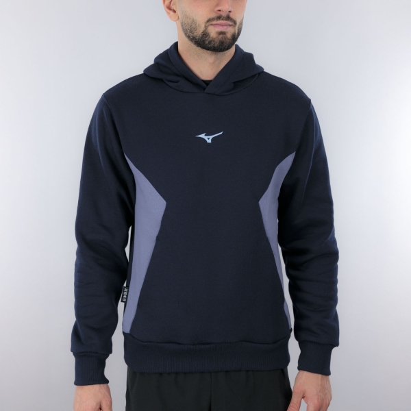 Men's Training Jacket and Hoodie Mizuno Athletics Pro Hoodie  Baritone Blue/Blue Granite K2GCC50211
