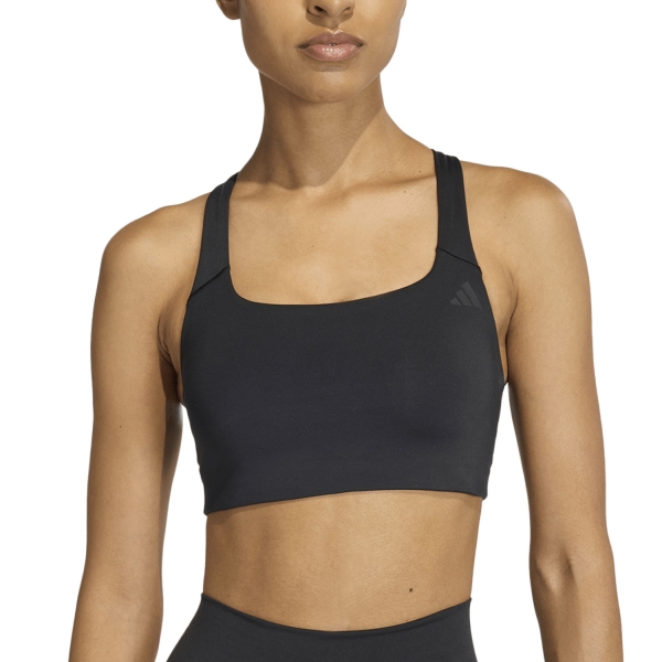 Women's Sports Bra adidas Optime Workout Sports Bra  Black KD6686