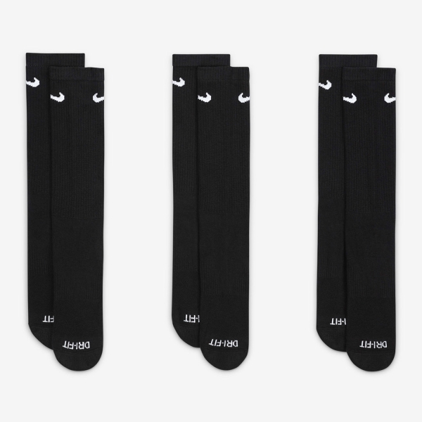 Calze Nike Everyday Plus Cushioned x 3 Calze  Black/White SX6888010