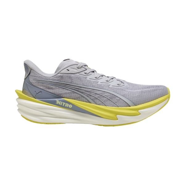 Men's Performance Running Shoes Puma Deviate NITRO 4  Vibrant Silver/Lux Lime 31212303