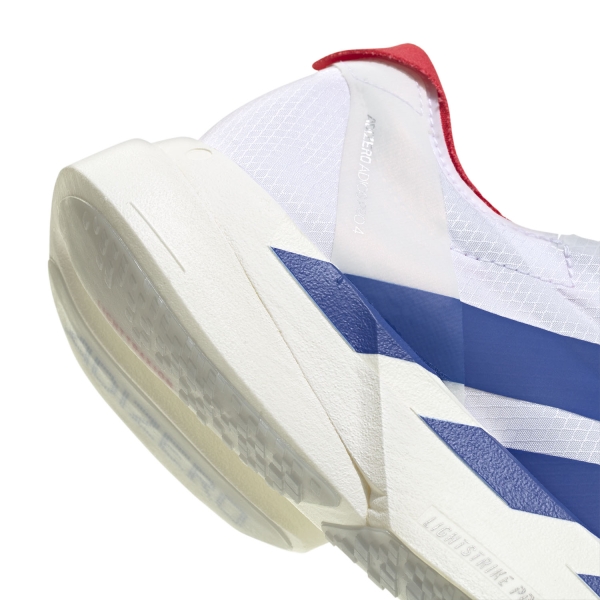adidas ADIZERO adios Pro 4 - FTWR White/Team Royal Blue/Pure Ruby