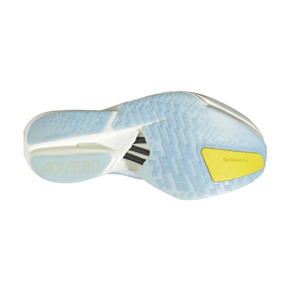 adidas ADIZERO adios Pro 4 - Cloud White/Glow Blue/Yellow